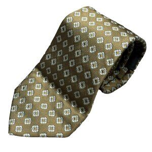 Samuelsohn Tie 100% Silk Woven Made in Canada Gold 3.75"